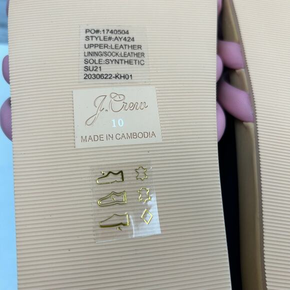 J. Crew Pacific Cushy Strap Sandals Bohemian Rose AY424 Leather Sz 10 NEW - Picture 8 of 11